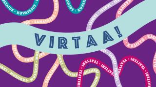 Virtaa! -festivaalin tunnusbanneri